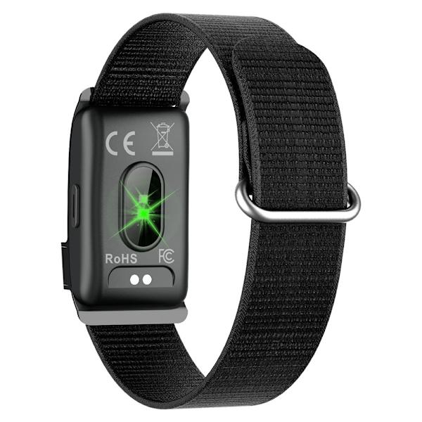 Smartwatch Smart aktivitetstracker IP68 pulsmåler blod ilt søvn måler armbånd Black