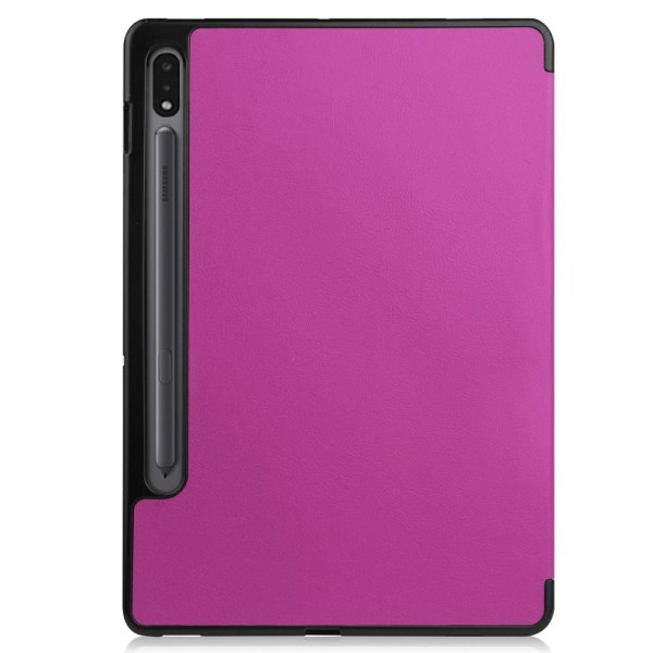 Tri-fold Stand Smart Case for Samsung Galaxy Tab S7 / S8 Purple