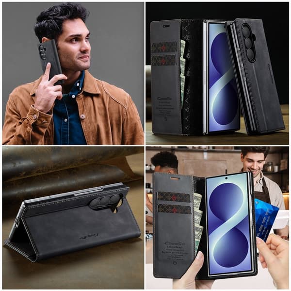 CASEME Telefonlommebokdeksel til Samsung Galaxy Z Fold8 Ultra Black