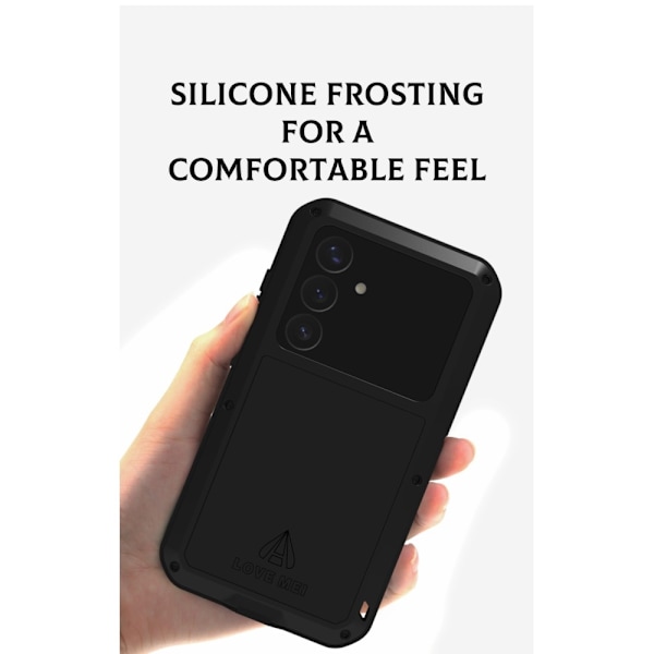 Samsung Galaxy S25 Case Armor suojakotelo Kuori + karkaistu lasi Black