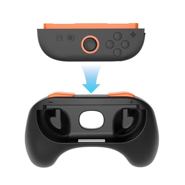 Kompatibel med Nintendo Switch 2, 2 stk. håndgreb venstre højre Joy-Con controller Black