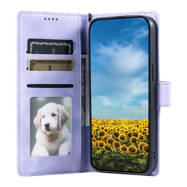 Til Samsung Galaxy S26 tegnebogscover Cover Shell Mandala Blomstermønster Purple
