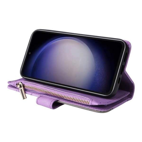 KT Multifunksjons Serie-5 For Samsung Galaxy S23 FE Telefonveske Purple