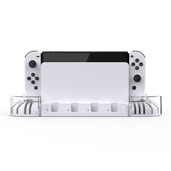 Kompatibel med Nintendo Switch Switch OLED Laddningsställ Laddningsdocka Hållare Vit