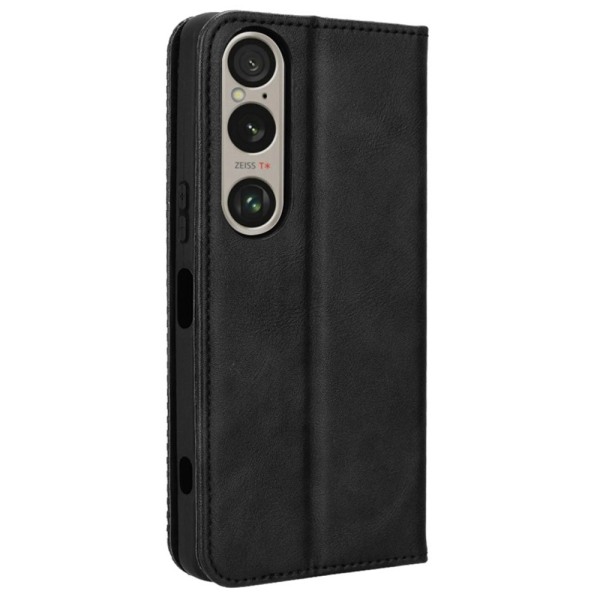 Wallet Stand Flip Phone Case for Sony Xperia 1 VI  - Black Black