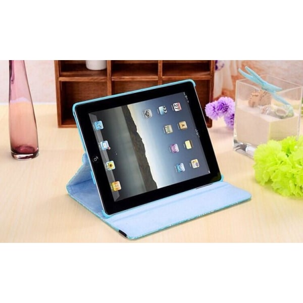 Fodral iPad Mini 1/2/3 360 rotation Blommor White