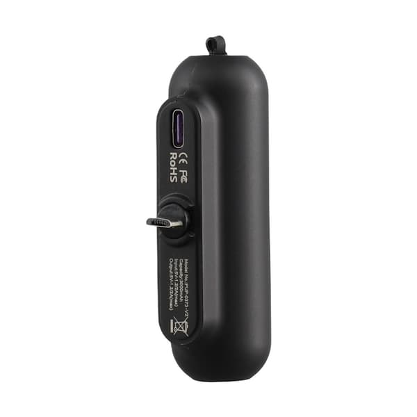 Bærbar lader for powerbank med iPad + Micro + USB-C magnetkontakter Black