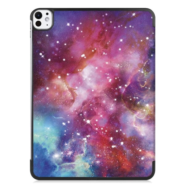 Til iPad Pro 11 (2024) Etui Tre - fold Stativ Tablet Cover - Galaxy Multicolor