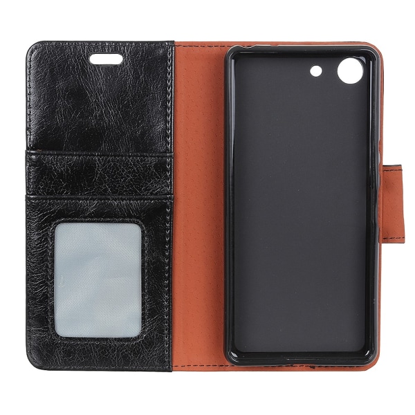 Teksturoitu Split Wallet -matkapuhelin Sony Xperia XZ4 Compact - Bla Black