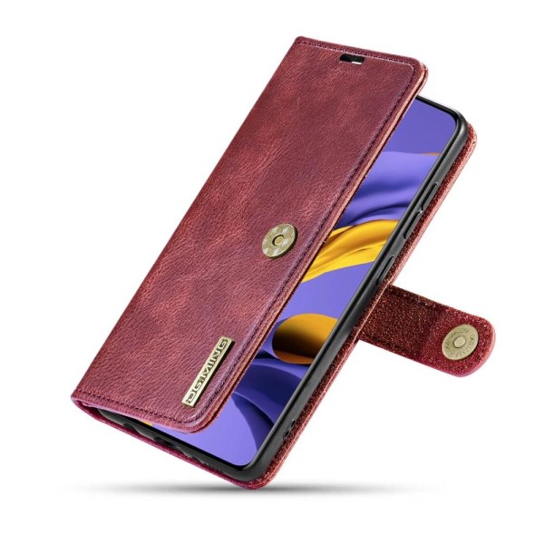 DG.MING Split Læder Pung Taske til Samsung Galaxy A51 - Rød Red