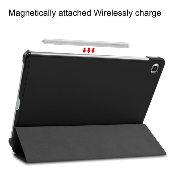 Kolminkertainen telinekotelo Samsung Galaxy Tab S6 Lite - Musta Black