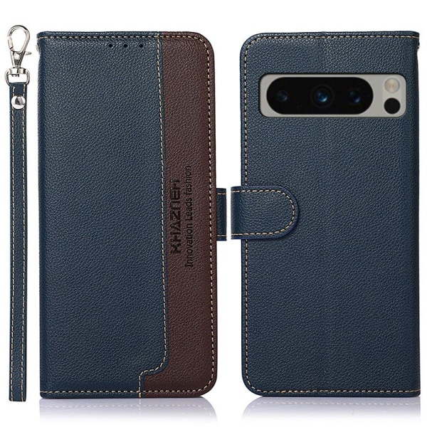 KHAZNEH Phone Cover to Google Pixel 8 Pro  - Blue/Brown Blue