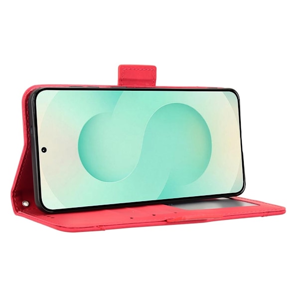 Wallet case Case Cover for Samsung Galaxy S25 Edge Red