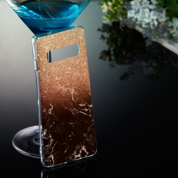 Marble Pattern IMD TPU Soft Back Case for Samsung Galaxy S10 - Style B Multicolor