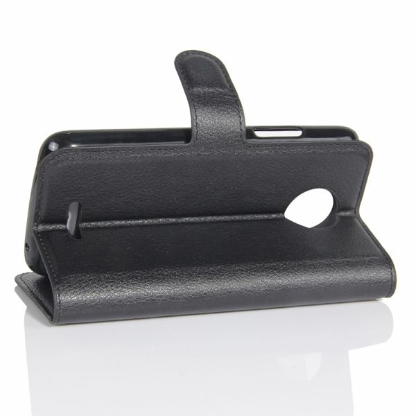 Wallet Stand Case for Motorola Moto C - Black Black