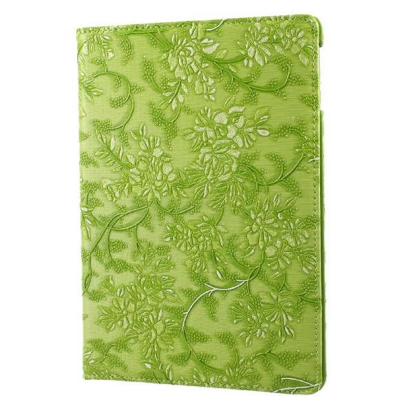 360 graders roterende stativ Grapevine Pattern Case til iPad 9.7 Green