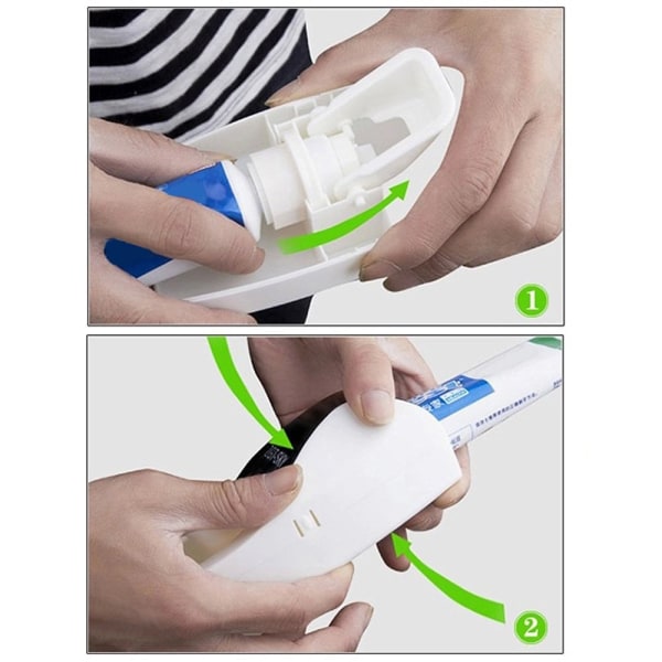 Tannkremdispenser og tannbørsteholder