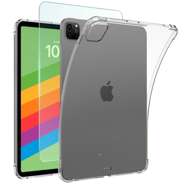 iPad Pro 11 (2024) Kuori Kirkas TPU + Reunahiomattu Transparent