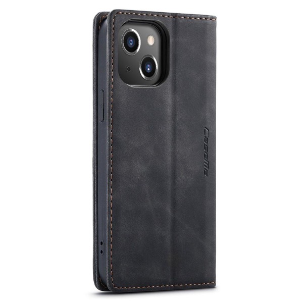 CASEME Retro Lommebok Etui for iPhone 13 Pro - Svart Black
