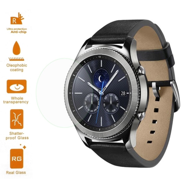 0,3 mm karkaistun lasin näytönsuoja Samsung Gear S3: lle Transparent