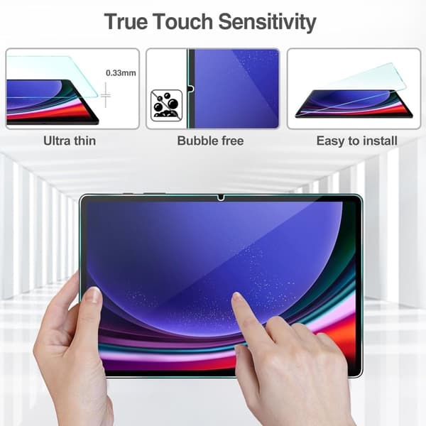 Samsung Galaxy Tab S9 FE+ Karkaistu Lasi Näytönsuoja Transparent