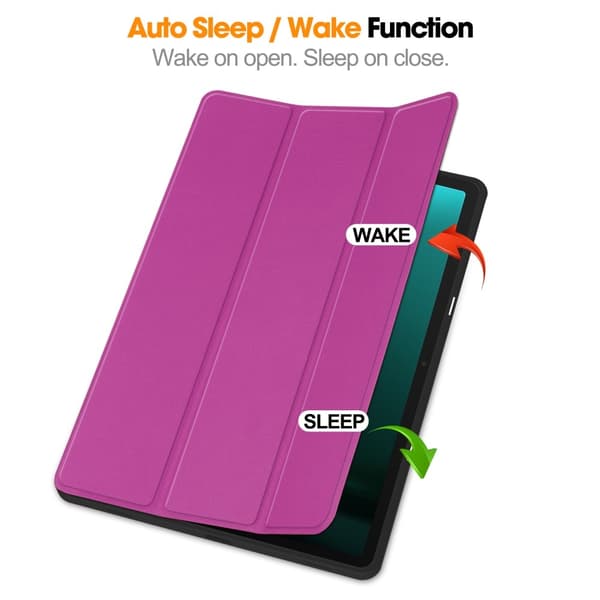 Tri-fold Smart-etui med stativ for Samsung Galaxy Tab S10+ (S10 Plus) Purple