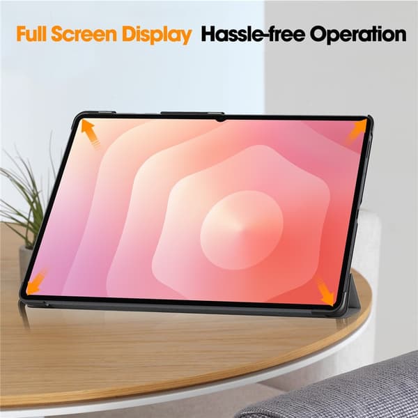 Til Samsung Galaxy Tab S12 Ultra Stativcover Stødsabsorberende Cover Grey