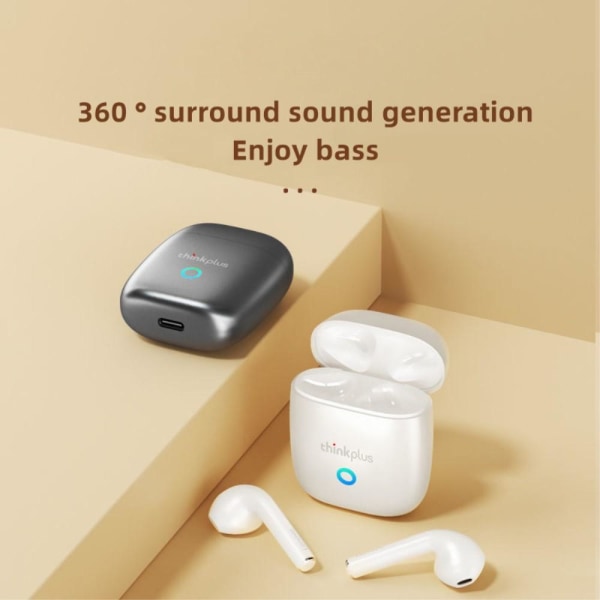 LENOVO LP50 Bluetooth-hovedtelefon BT5.3 støjreduktion HiFi Silver grey