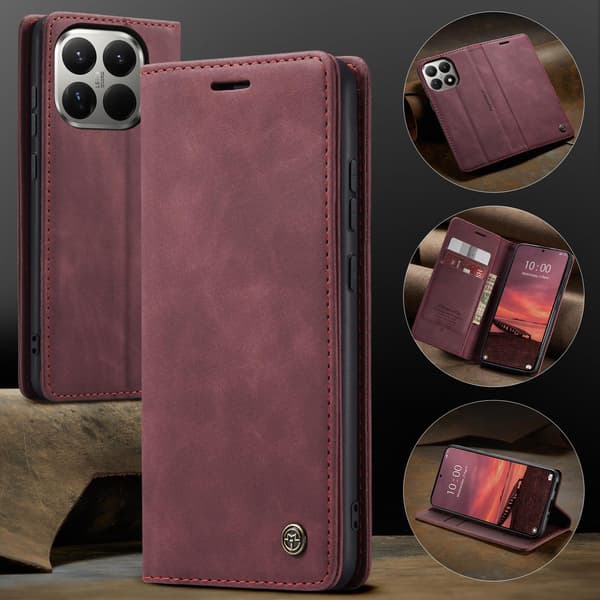 CASEME Plånboksfodral Xiaomi 15T Pro - Röd Röd