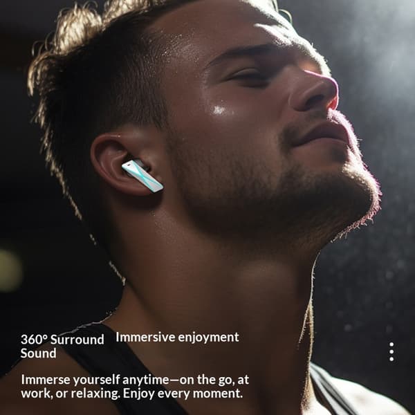 DX08 Brusreducerande Trådlösa Hörlurar Mekaniska TWS Bluetooth Gaming - Grå grå