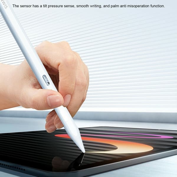 BENWIS For iPad Capacitive Stylus Pen 230mAh Battery Tilt Sensitivity Pen White