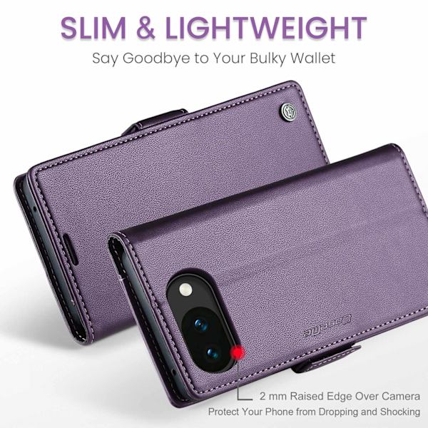 CASEME Til Google Pixel 10a RFID Blokerende Pungcover Purple
