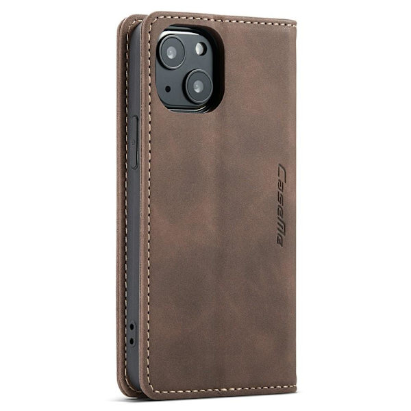 CASEME Retro lompakkokotelo iPhone 13: lle - Kahvi Dark brown