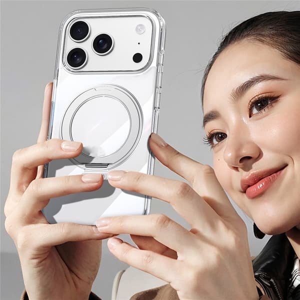 Til iPhone 17 Pro Max Cover SULADA Magnet med Kickstand TPU + PC Klar Transparent