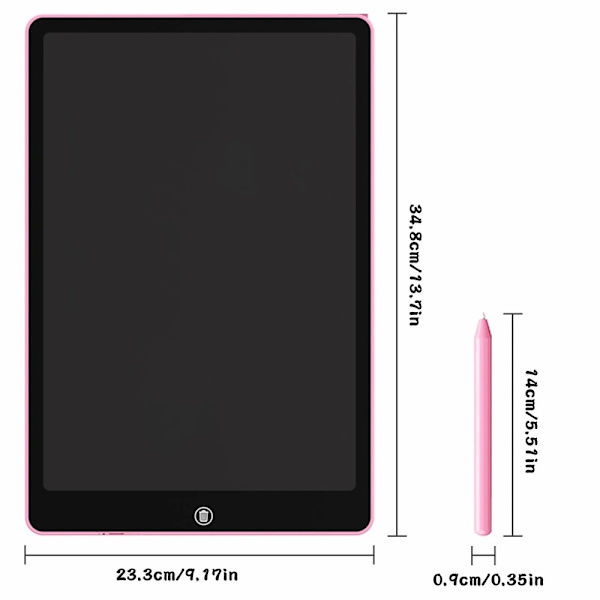 16 tuuman LCD-kirjoituslehtiö piirustusalusta Doodle-alusta Black