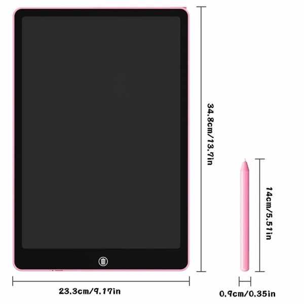 JX-16 16-tum LCD Skrivplatta Ritplatta Klotterplatta Svart