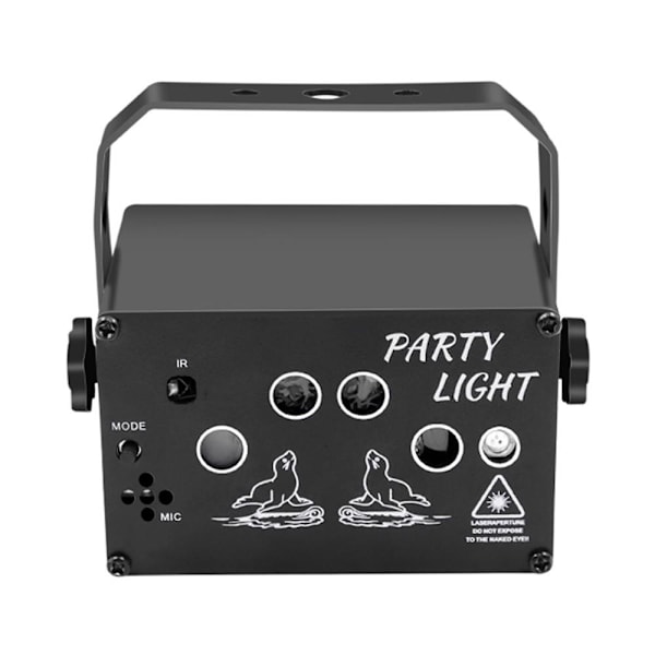 Laserlys Flashlys Stemmeaktiveret fjerndiskofest Black