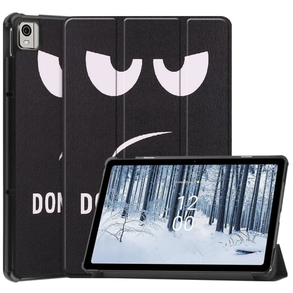 Nokia T21 Trifold Stand Sleep Wake -tabletin suojakotelo - Don't Touch Me Multicolor