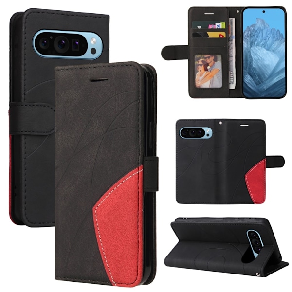 Til Google Pixel 9 / 9 Pro KT - serie - 1 dobbeltfarve etui Black