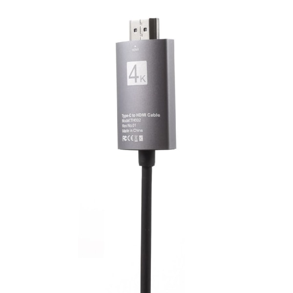 USB-C till HDMI Kabel Adapter 4K High Speed Adapter - Svart Svart