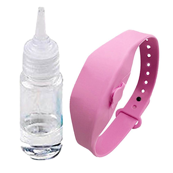Handgel Alcogel Handsprit Förvaring Armband Skydd - Rosa Rosa