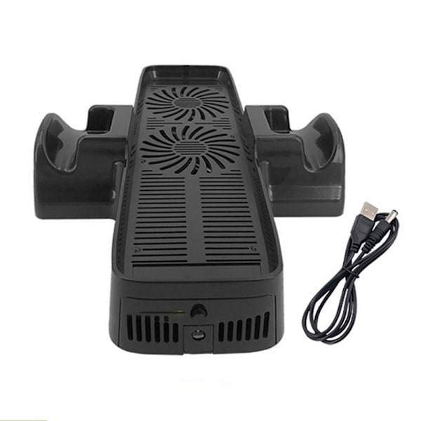 Xbox 360 - køleventilator Varmeafledning Dobbeltventilatorstativ til spilkonsoller Black