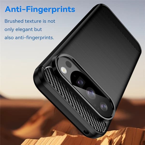 Telefoncover til Google Pixel 10 / 10 Pro med kulfibertekstur Black