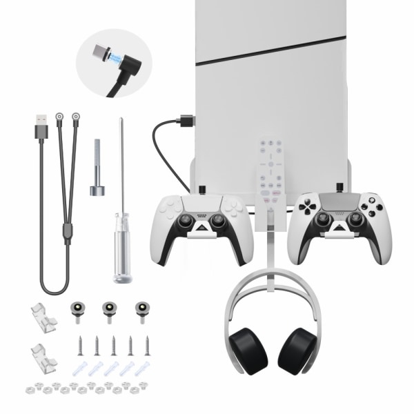 PlayStation PS5 Slim Wall Mount Bracket Kontroloplader Transparent