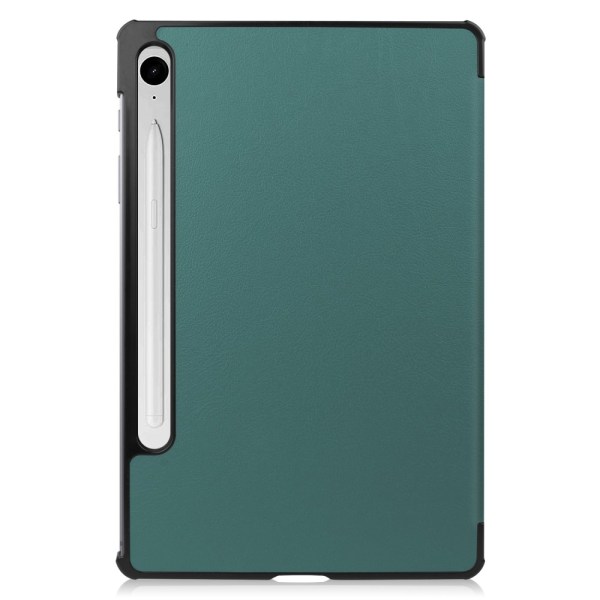 Trifoldet stativ Smart Taske til Samsung Galaxy Tab S9 FE Green