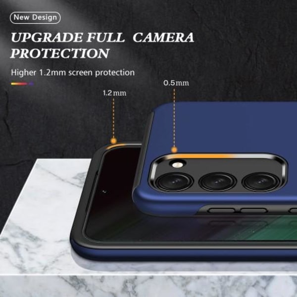 Samsung Galaxy S23+ Fingerring Kickstand Hybrid Taske - Blå Blue
