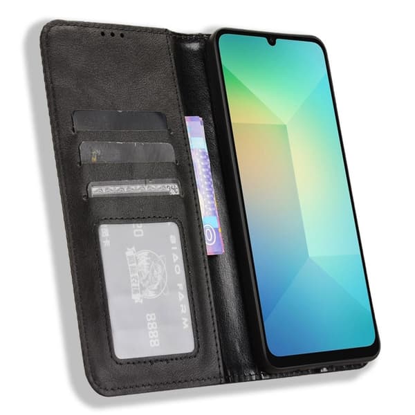 Vintage Lommebok-deksel til Samsung Galaxy A36 5G - Svart Black
