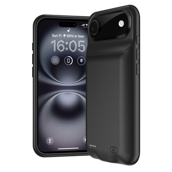 Ladetui  For iPhone Air 6000mAh oppladbart batterideksel Powerbank Transparent