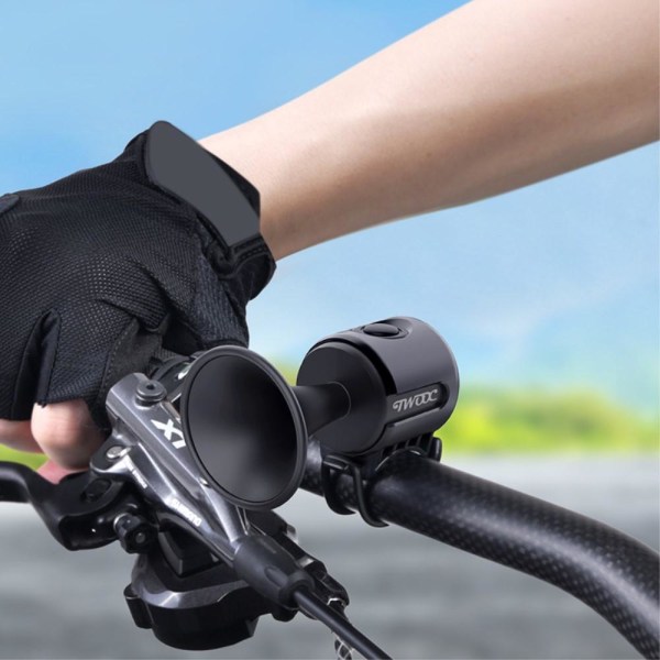 WOOC sähköinen polkupyörän torvi 120dB kovaääninen pyöräkello Black