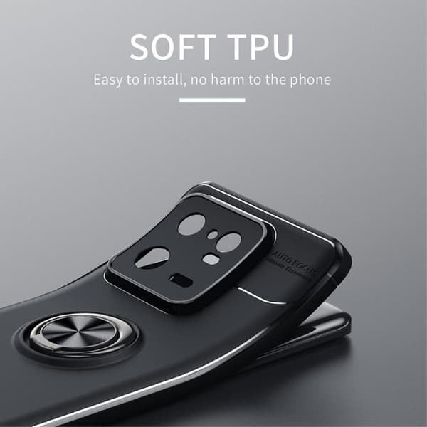 Fingerring Kickstand TPU Taske til Xiaomi 13 Pro Black